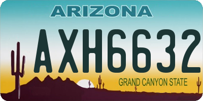 AZ license plate AXH6632