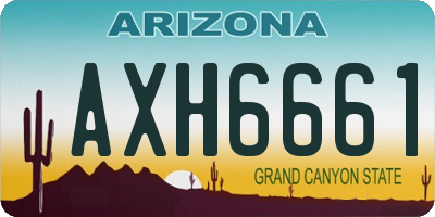 AZ license plate AXH6661