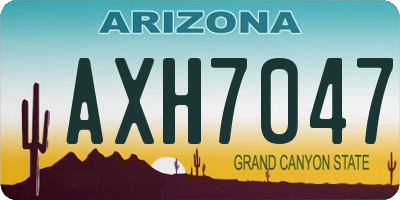 AZ license plate AXH7047