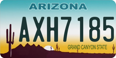 AZ license plate AXH7185