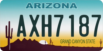 AZ license plate AXH7187