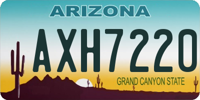 AZ license plate AXH7220