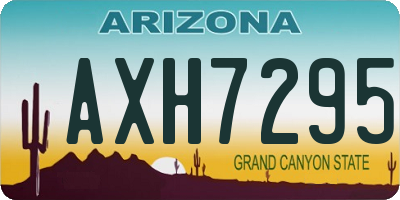 AZ license plate AXH7295