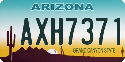 AZ license plate AXH7371
