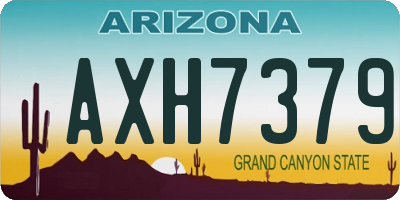 AZ license plate AXH7379