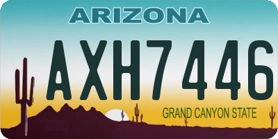 AZ license plate AXH7446