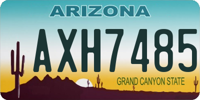 AZ license plate AXH7485