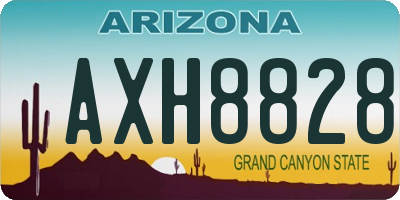AZ license plate AXH8828