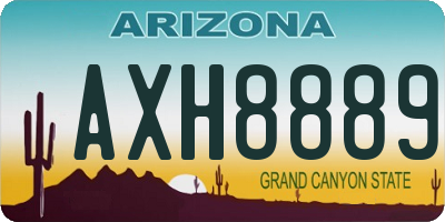 AZ license plate AXH8889
