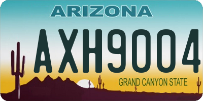 AZ license plate AXH9004