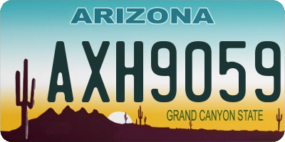 AZ license plate AXH9059
