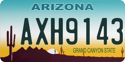 AZ license plate AXH9143