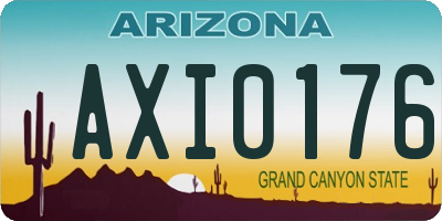 AZ license plate AXI0176