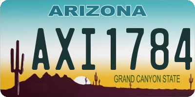 AZ license plate AXI1784