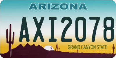 AZ license plate AXI2078