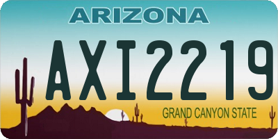 AZ license plate AXI2219