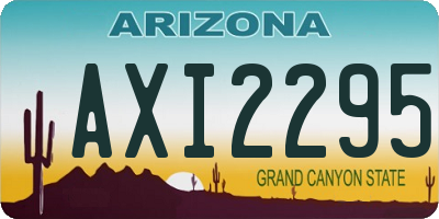 AZ license plate AXI2295