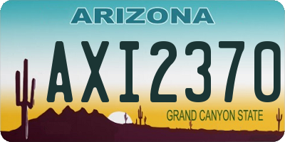 AZ license plate AXI2370