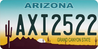 AZ license plate AXI2522