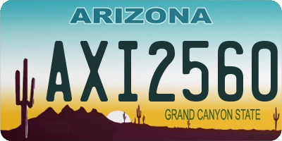 AZ license plate AXI2560
