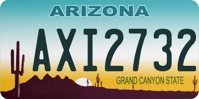 AZ license plate AXI2732