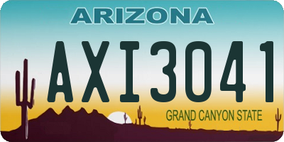 AZ license plate AXI3041