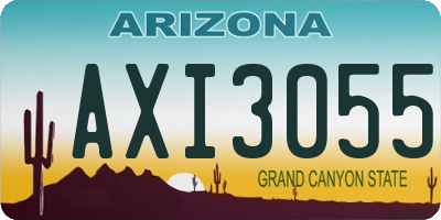 AZ license plate AXI3055