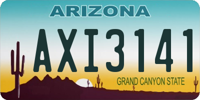 AZ license plate AXI3141