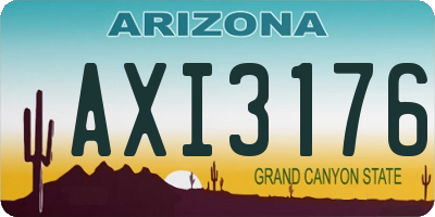 AZ license plate AXI3176
