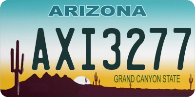 AZ license plate AXI3277