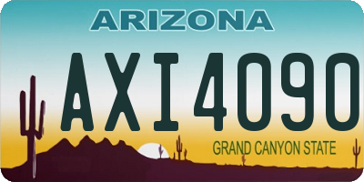 AZ license plate AXI4090
