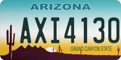 AZ license plate AXI4130
