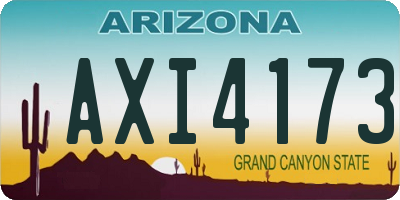 AZ license plate AXI4173