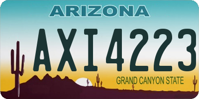AZ license plate AXI4223