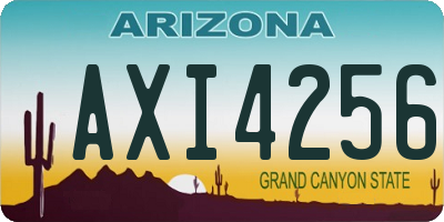 AZ license plate AXI4256