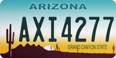 AZ license plate AXI4277