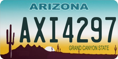 AZ license plate AXI4297