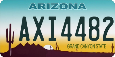 AZ license plate AXI4482