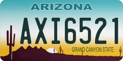 AZ license plate AXI6521