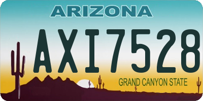 AZ license plate AXI7528