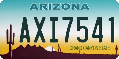 AZ license plate AXI7541