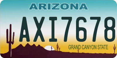 AZ license plate AXI7678