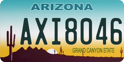 AZ license plate AXI8046