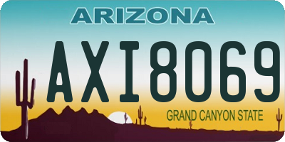 AZ license plate AXI8069
