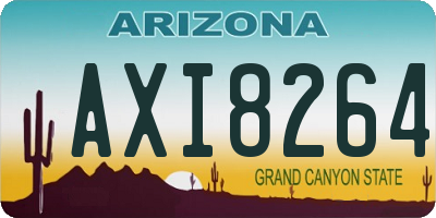AZ license plate AXI8264
