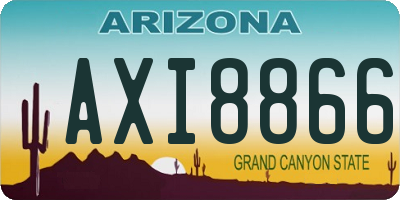 AZ license plate AXI8866