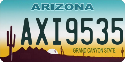 AZ license plate AXI9535