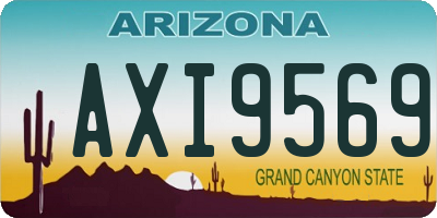 AZ license plate AXI9569