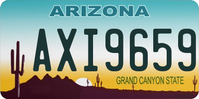AZ license plate AXI9659