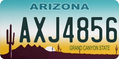 AZ license plate AXJ4856